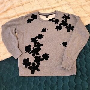 J. Crew Velvet Flocked Sweatshirt